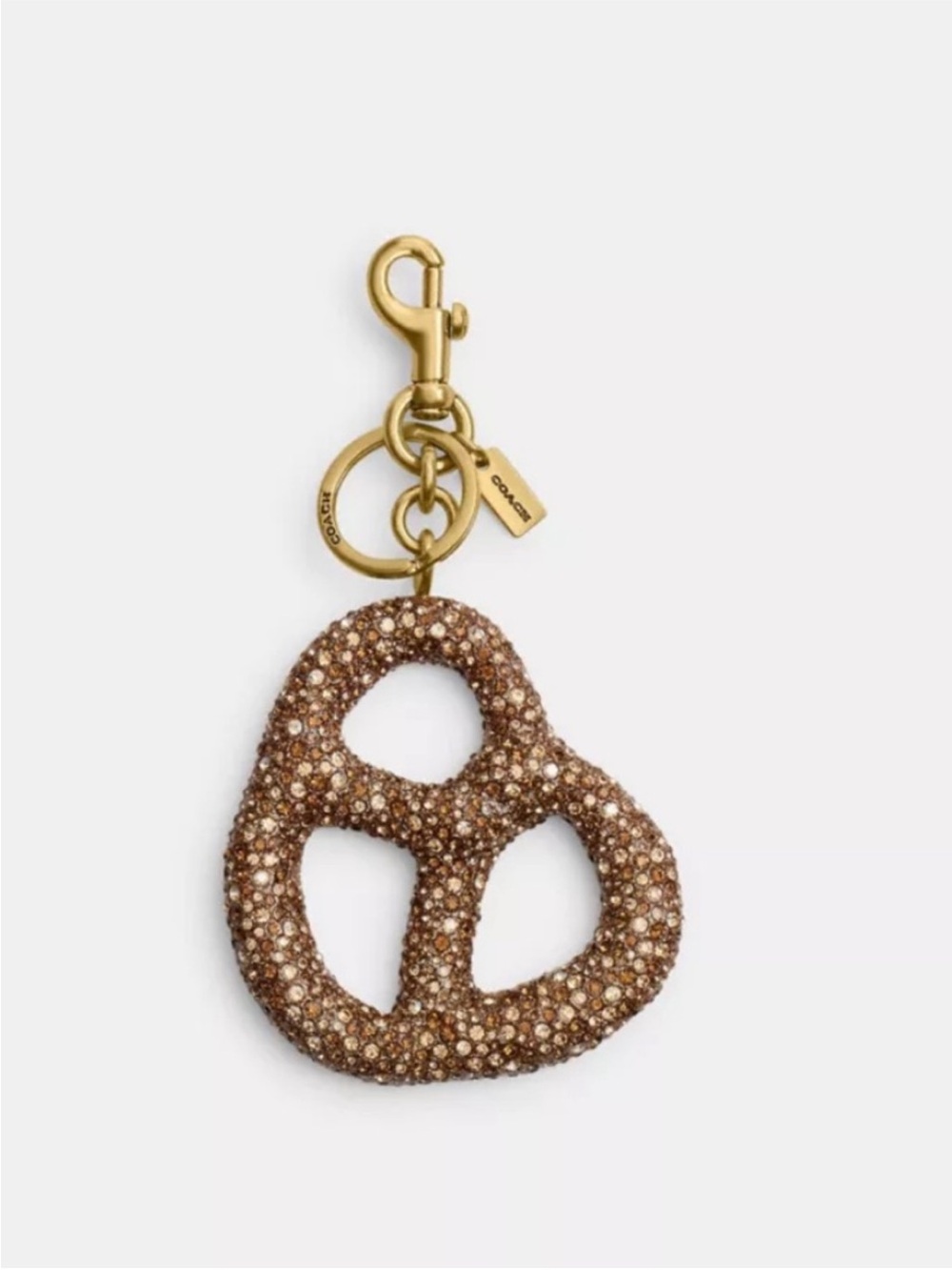 Coach large Crystal Pretzel Bag Charm new with tag
